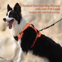 Nuevo arnés táctico para perros estilo chaleco con correa antitirones: diseño reflectante a prueba de escapes para caminar de forma segura perros medianos/grandes - details 1