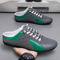 Zapatos Ligeros Para Hombre, zapatillas Sin Cordones De Media Copa De Cuero, Suelas Suaves, Zapatos Casuales Versátiles, Pa - details 2