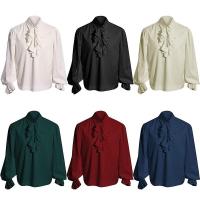 Camisa De Medieevalla Victoriana Renacentista Estilo Steampunk Con Volantes Para Hombres Ropa De Fantasía Tamaño Regular - details 1