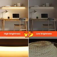 Tira de luces LED COB con Control remoto, 220 LED/m CRI RA90, lámpara Flexible para exteriores, cinta LED impermeable, enchufe europeo, Decoración de cocina, 288 V - details 7