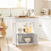 Mueble de Cocina Blanco con 3 Escritorios Laterales 2 Puertas, 1 Cajón y 1 Porta Paños - details 2