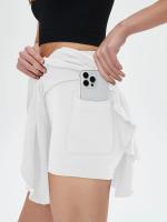 Falda de tenis para mujer, falda deportiva de Golf con volantes y pantalones cortos falsos de dos piezas, ropa de Golf para Fitness, falda de Yoga transpirable de cintura alta para baile - details 3