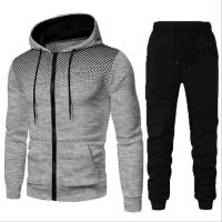 Traje deportivo de lunares para hombre y mujer, Sudadera con capucha y pantalones de chándal de terciopelo, Color sólido, otoño e invierno, 2024 - details 6