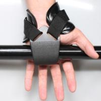 Correas de elevación tipo gancho SBR, gancho de agarre para levantamiento de pesas ajustable, protector de muñeca de potencia auxiliar antideslizante suave, 1 par - details 1