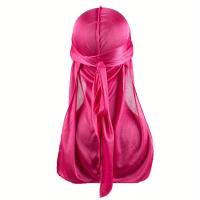 Gorro de seda Durag para hombre, Bandana sedosa Du Rag Doo Rag, gorro con ondas de cola larga - details 11