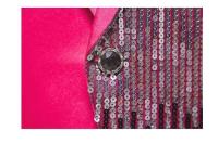 Blazer de lentejuelas con estilo para hombre, Chaqueta de traje ajustada, abrigo - details 18