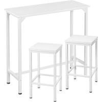 Conjunto de Mesa de Bar y 2 Sillas Estructura de Metal Tamaño 100x40x100 cm - details 0