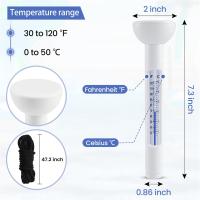 Termómetro flotante para piscina, fácil lectura para temperatura del agua con cuerda para piscinas y spas interiores y exteriores - details 1