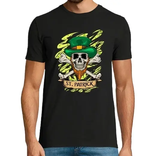 St Patrick Skull Irish St Patricks Day Camisetas CERVEZA,Pack Regalo Camiseta Personalizada - 1