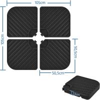 Soporte de Parasol Recargable Cuadrado 80kg de Arena/60L de Agua Total Diseño Trenzado - details 2