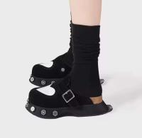 Zapatos de mujer con patrón en forma de corazón, hebilla inferior suave y gruesa de 4cm, cabeza redonda antideslizante con incrustaciones de diamantes, madera para niños - details 2