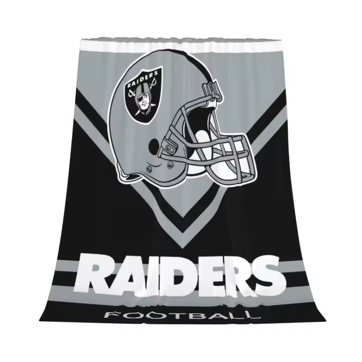 Manta de franela de Las Vegas Raiders para decoración de dormitorio y ropa de cama - 1