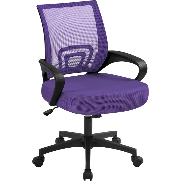 Silla de Oficina Ergonómica Transpirable, Ajustable en Altura, Soporte Lumbar, Giratoria para Oficina Máxima Capacidad 136 KG - 1