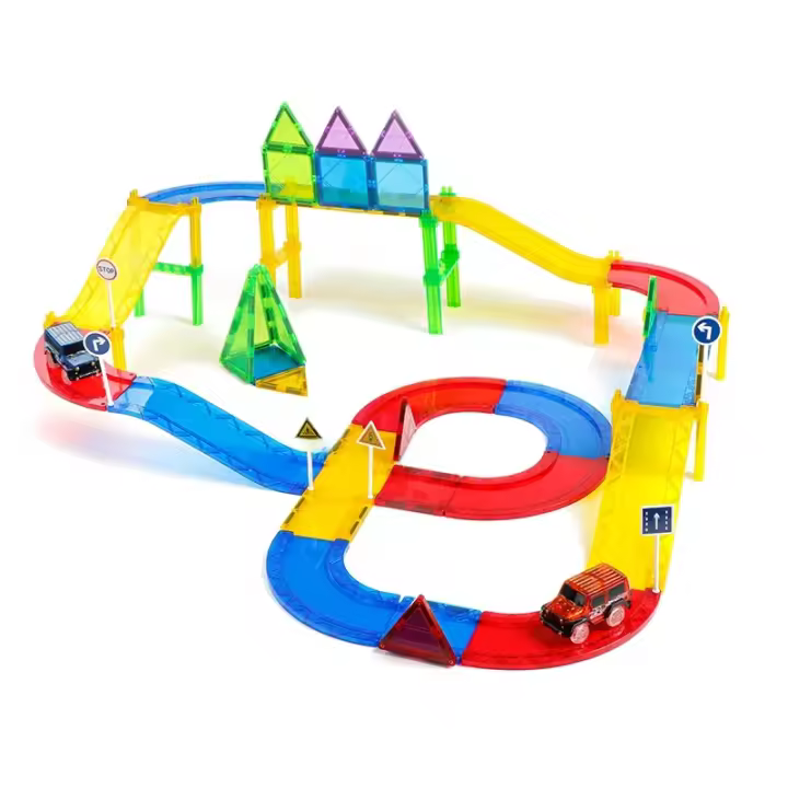 Fashion Orbit Magnetic Juguetes para Niños Material Plástico Pista Ligera Empalme Magnético Juguete para Niños Regalos de Cumpleaños - 1
