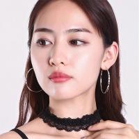 Pendientes de flor de coche en forma de diamante para mujer, aretes de gota de 5 Cm, regalos de joyería con dijes de moda - details 1