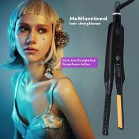 Plancha de pelo 2 en 1, rizador de pelo, plancha plana de cerámica profesional para cabello corto, alisador de barba para mujeres y hombres - details 0