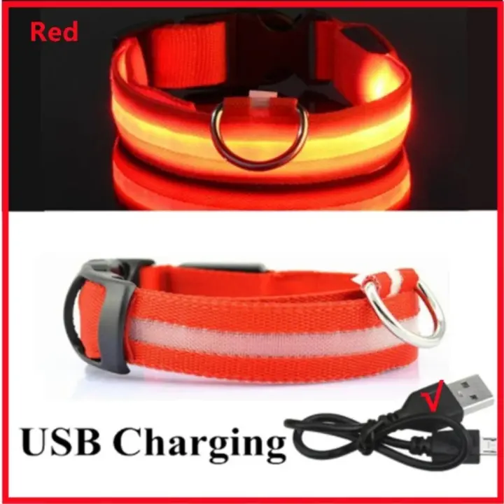 Collar Luminoso para Perros LED USB Modos de Carga: Energía Recargable, Energía de Reserva, Energía Desechable Accesorios para Mascotas - 1