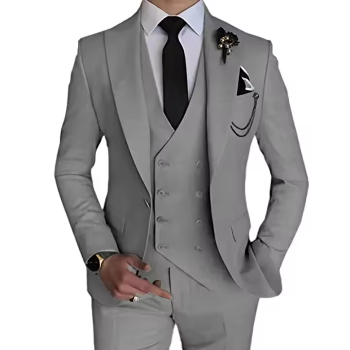 Conjunto Tre de Boda Elegante para Hombres 2025 uste Delgado, Un Frenzo, 3 Piezas - 1