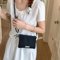 Bolso de malla de nailon de estilo coreano a la moda, bolso de doble capa, bolso para teléfono móvil, cartera de Color sólido, bolso cruzado de nailon para mujer - details 8