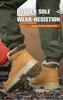 Botas de seguridad para el trabajo para hombre y mujer, zapatos de seguridad protectores impermeables para otoño e invierno, zapatos de trabajo ligeros con punta de acero, talla 47 48 - details 10