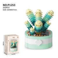 Bloques de Construcción de Cactusas Flor Eterna Bonsái Árbol Jardines Románticos Ladrillos DIY - details 17