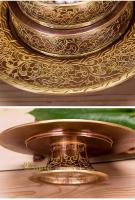 Placa de manzha pura de siete, brújula de mancha tallada hecha a mano en Nepal, pequeña, mediana y grande, regalo de cobre púrpura de estilo tibetano - details 5
