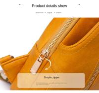 Riñonera de cuero PU para mujer, bolso de pecho sencillo de estilo bohemio para mujer, bolso de hombro deportivo Retro occidental de gran capacidad para ciclismo - details 3