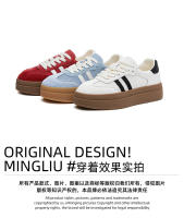 Cuero zapatos de entrenamiento alemán nueva malla transpirable deportes Forrest Gump zapatos de las mujeres casual versátil zapatos blancos - details 11
