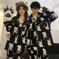 Pijama de Par de Verano-Otoño Cómodo y Suelto para Hombres y Mujeres Viste a La Moda fuera del Hogar - details 20