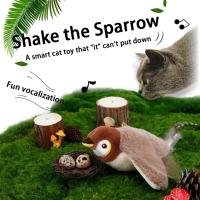 Juguete de Gato Interactivo Pájaro Volador Recargable Ratón de Peluche con Toca y Buzona - details 0