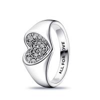 Anillo de Plata de Ley 925 con Encanto de Líneas Brillantes Diseño de Estrella, Luna, Flor para Mujer, Joyería de Boda - details 4
