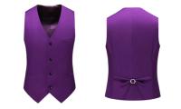 Chaleco de traje Formal de un solo pecho para hombre, talla grande 6XL, Color negro, verde, Color puro, baile de boda, vestido de fiesta Social de negocios - details 15
