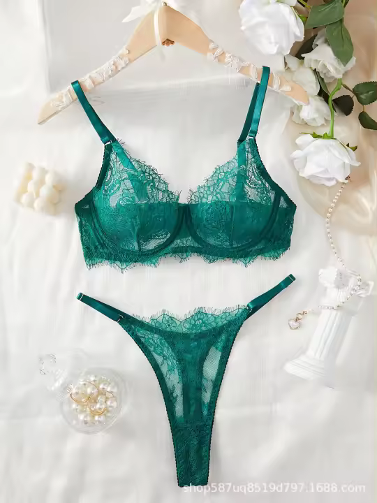 Nuevo Conjunto de ropa interior con sujetador de seducción para mujer, Sexy, transpirable, fino, hueco, de verano - 1