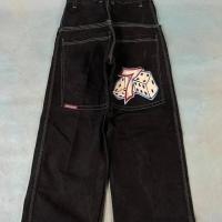 Vaqueros sueltos, estampados vintage para hombre, ropa de calle hip hop gótica, pantalones informales Harajuku para hombre - details 3