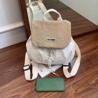 Mochila con cordón de Color sólido para regalo, bolso escolar de nailon de secado rápido para estudiantes, bolso de hombro de gran capacidad de estilo coreano para exteriores - details 8