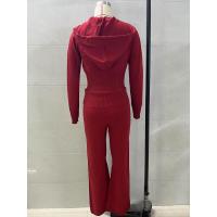 Conjunto de dos piezas de moda para mujer, Top con capucha, pantalones informales, ajustados, primavera - details 43