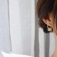 Pendientes redondos coreanos con hebilla femenina súper brillante, elegantes pendientes de circonita AAA de oro real de 14K, regalo de cumpleaños - details 1