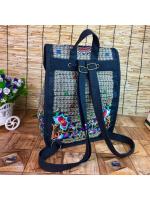 Mochila de lona con diseño bordado hecho a mano Retro para mujer, bolso de hombro de viaje, mochila étnica de gran capacidad - details 8