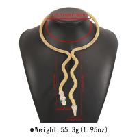 Collar Punk de Metal Ajustable Diseño de Serpiente con Apertura Barra de Fiesta - details 0