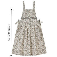 Delantal de cocina de algodón con estampado Floral, delantal de trabajo doméstico de estilo francés, delantal elegante suave para tienda de flores, cafetería - details 0