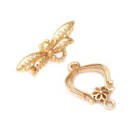 Pulsera de Tirantes Geométricos de Latón Dorado 18K Clasps para Hacer Joyería DIY - details 51