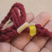 Brazalete chino de dinero de montaña cuerda de algodón frotado a mano cuerda de mano tibetana cinabrio cuerda de dinero de montaña cuerda tejida a mano tibetana - details 2