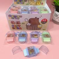 Sacapuntas Manual de Anime Capybara, sacapuntas de goma de borrar, cepillo de dibujos animados lindo, suministros de papelería escolar para estudiantes, Premio para niños, 4 unids/lote - details 0