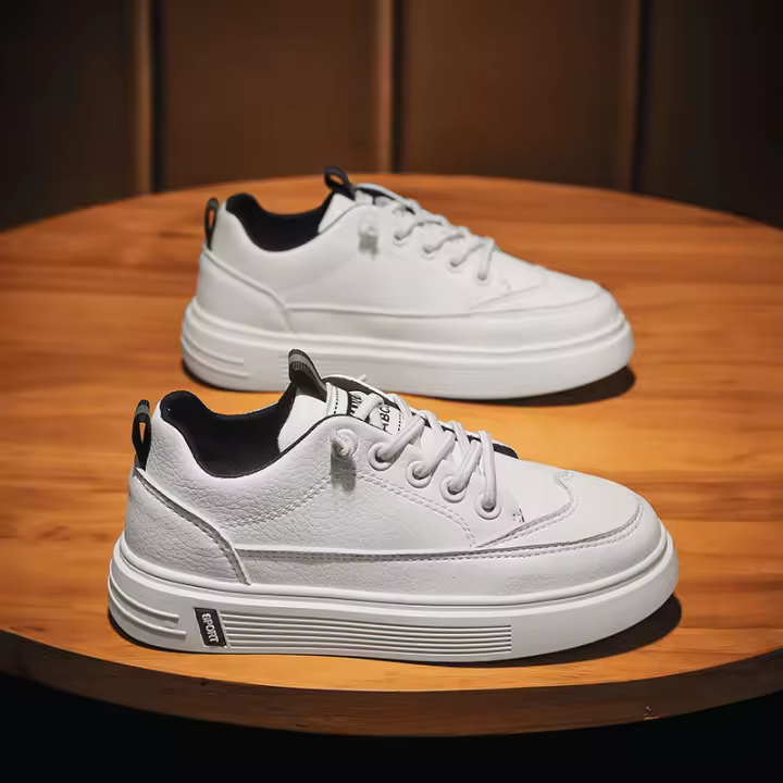 Zapatos Blancos Casuales para Niños y Estudiantes Nuevos Four Seasons de Cuero Malla Suela Suave - 1