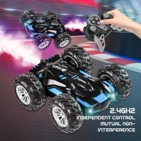Coche teledirigido de doble cara con luces para niños, juguete con espray de 2,4G, carga directa, compatible con carga externa - details 1