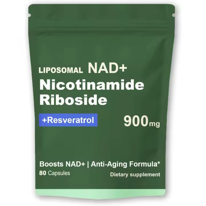 Liposomal con nicotinamida ribosido resveratrol, suplemento de quercetina NAD para antienvejecimiento, energía y enfoque - 80 cápsulas (1 unidad) - 1