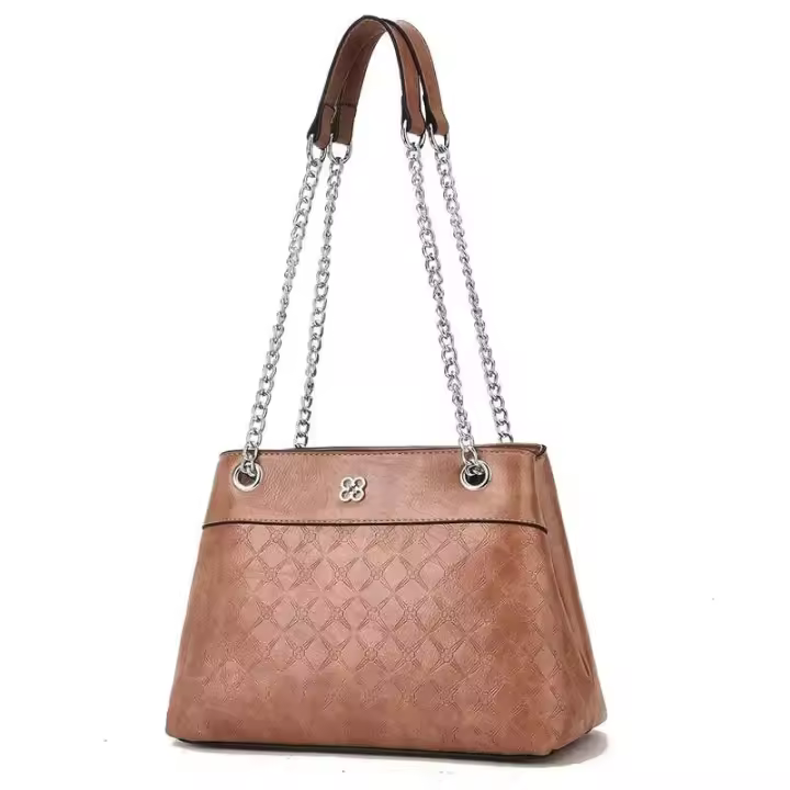 Bolso de mano de alta gama para mujer, bandolera diagonal de gran capacidad, cremallera simple/doble, invierno - 1