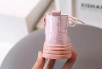 Kids Boots for Girl Fashion Korean Style Breathable Children Short Ankle Boots Non-slip Glitter Thick Bottom Girls Leather Boots - details 15