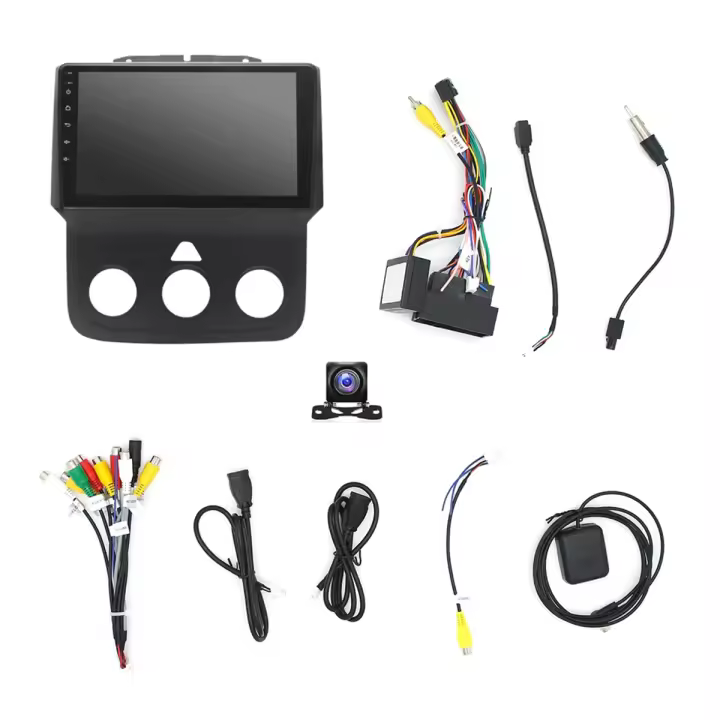 Radio con pantalla táctil para coche, reproductor con Android 12, Carplay, cámara automática, 2 + 32G, 9 pulgadas, para RAM 1500, 2500, 3500, 2013-2018 - 1