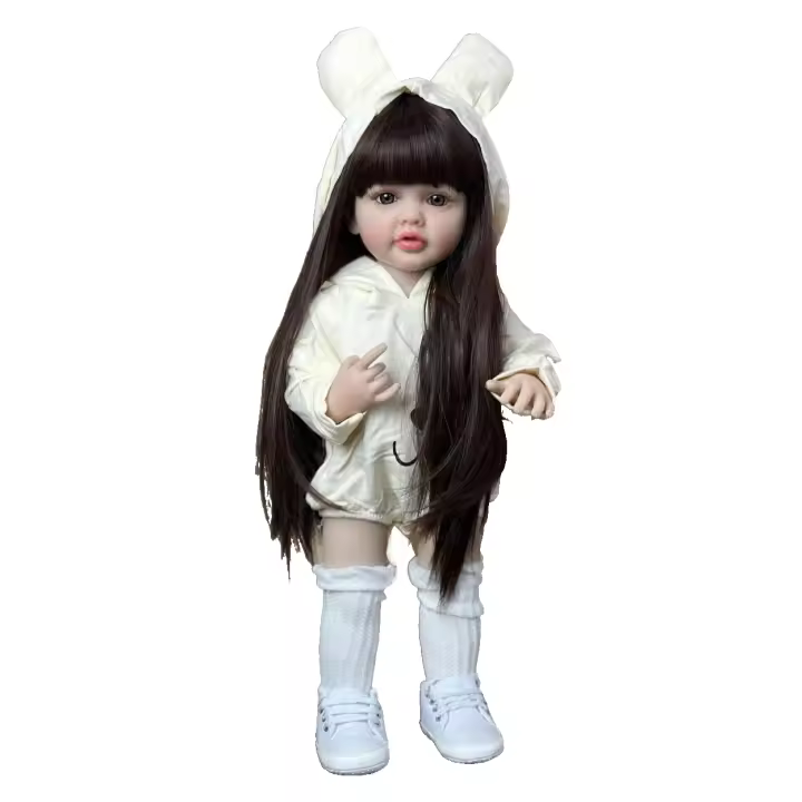 BZDOLL-Muñeca Reborn realista para niña, juguete de cuerpo completo de silicona de 22 pulgadas, regalo de cumpleaños encantador - 1